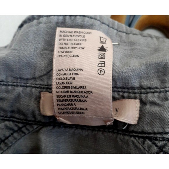 Spense Shirt Dress Womens Lyocell Sz M Blue Chambray Button Up Roll Tab Sleeves - Picture 6 of 10